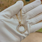 [Luxe Jewelry]TRINITY LARGE FULL DIAMOND  NECKLACE