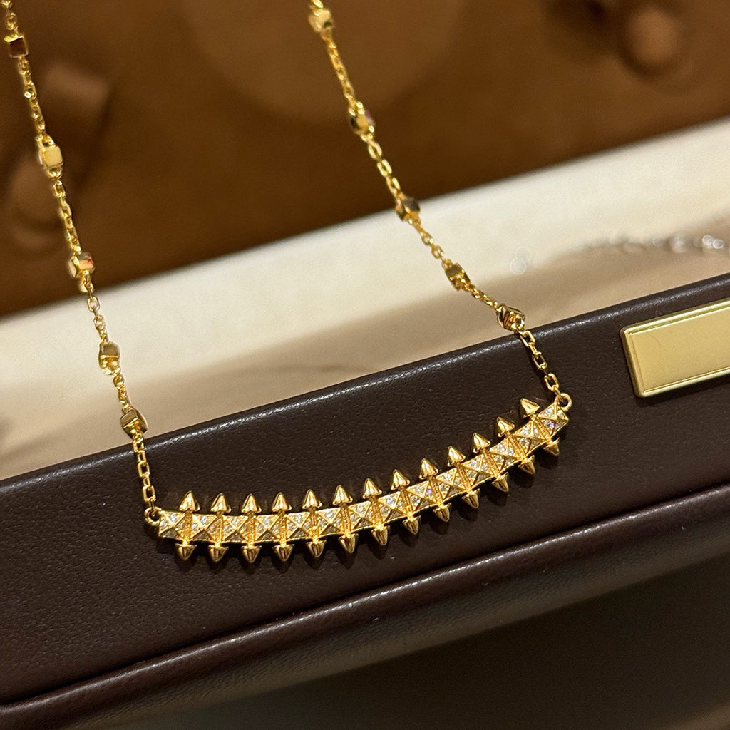 [Luxe Jewelry]CLASH  SMALL FULL DIAMOND NECKLACE