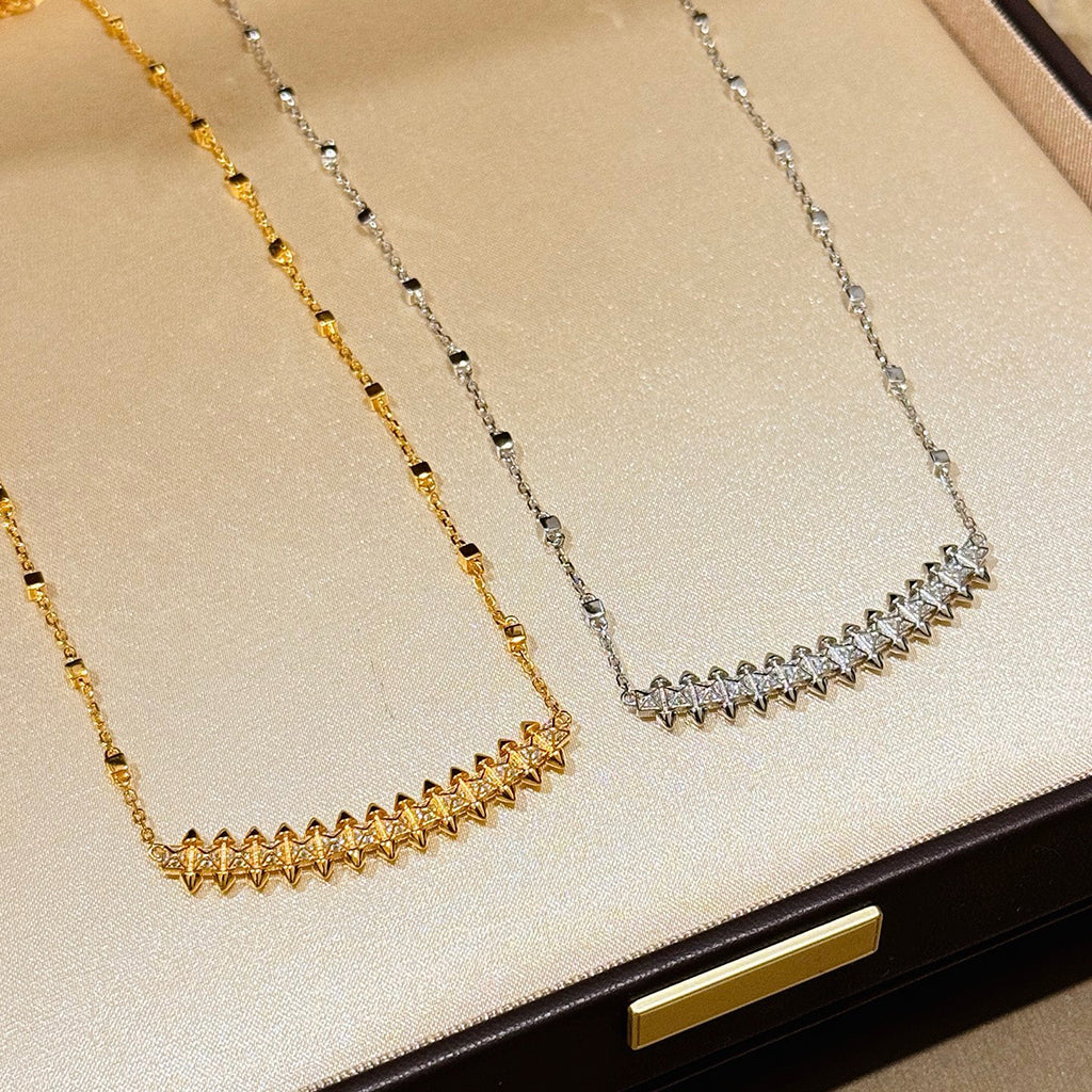 [Luxe Jewelry]CLASH  SMALL FULL DIAMOND NECKLACE