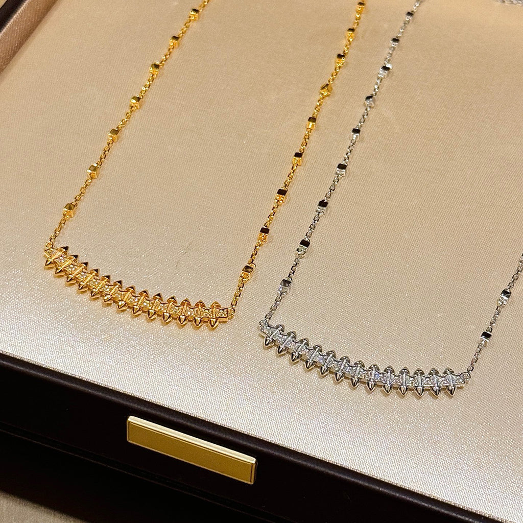 [Luxe Jewelry]CLASH  SMALL FULL DIAMOND NECKLACE
