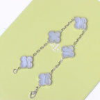 [Luxe] CLOVER 5 MOTIF PURPLE CHALCEDONY BRACELET COLLECTION