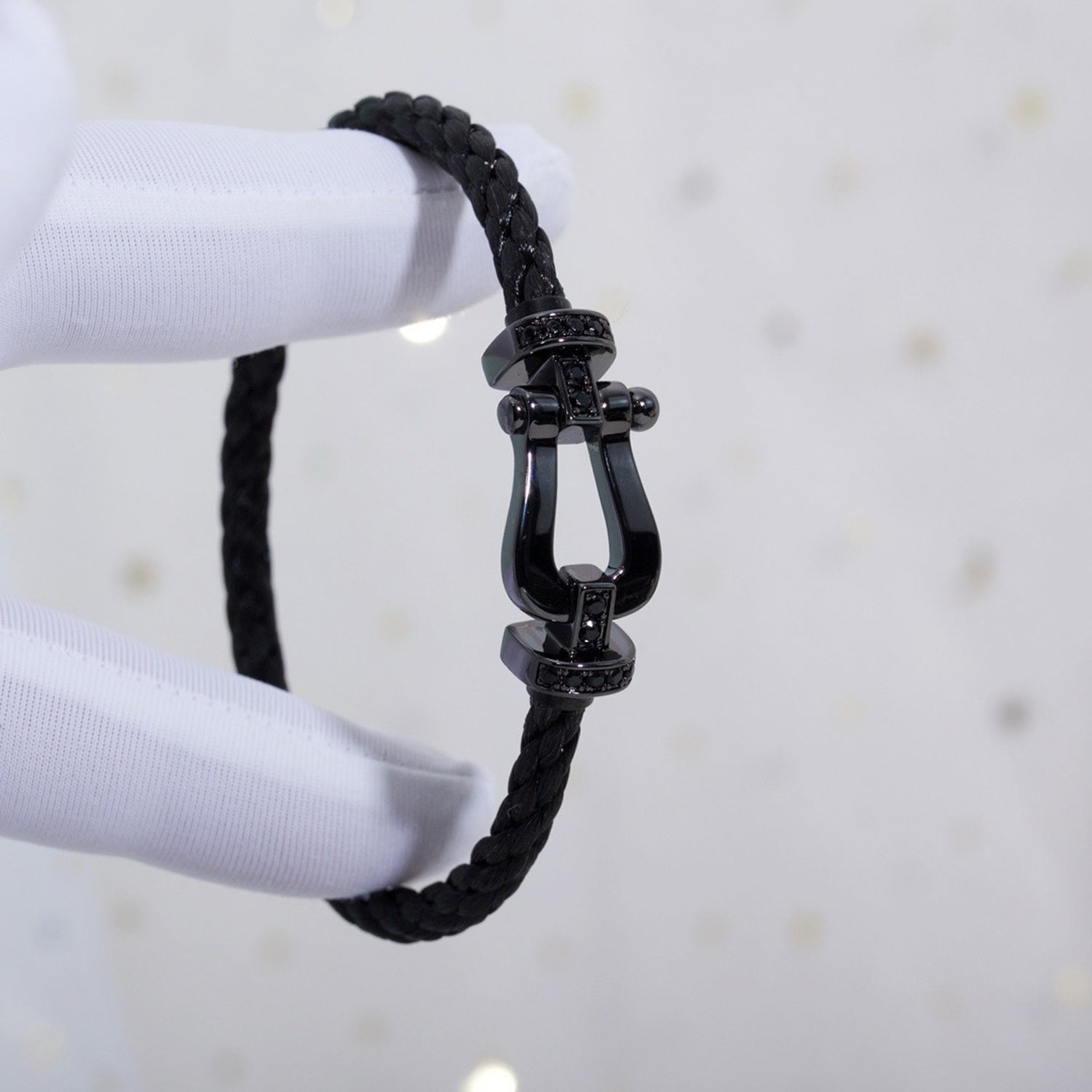 [Luxe]FORCE ラージシリーズ ホースシュー ブラック サムライ ブレスレット