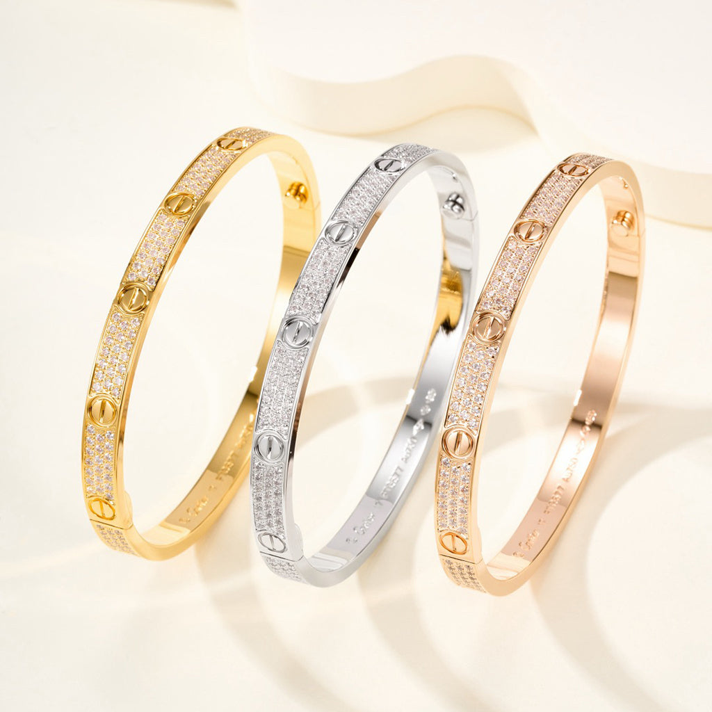 [Luxe Jewelry]LOVE BRACELET 4.8MM DIAMOND-PAVED