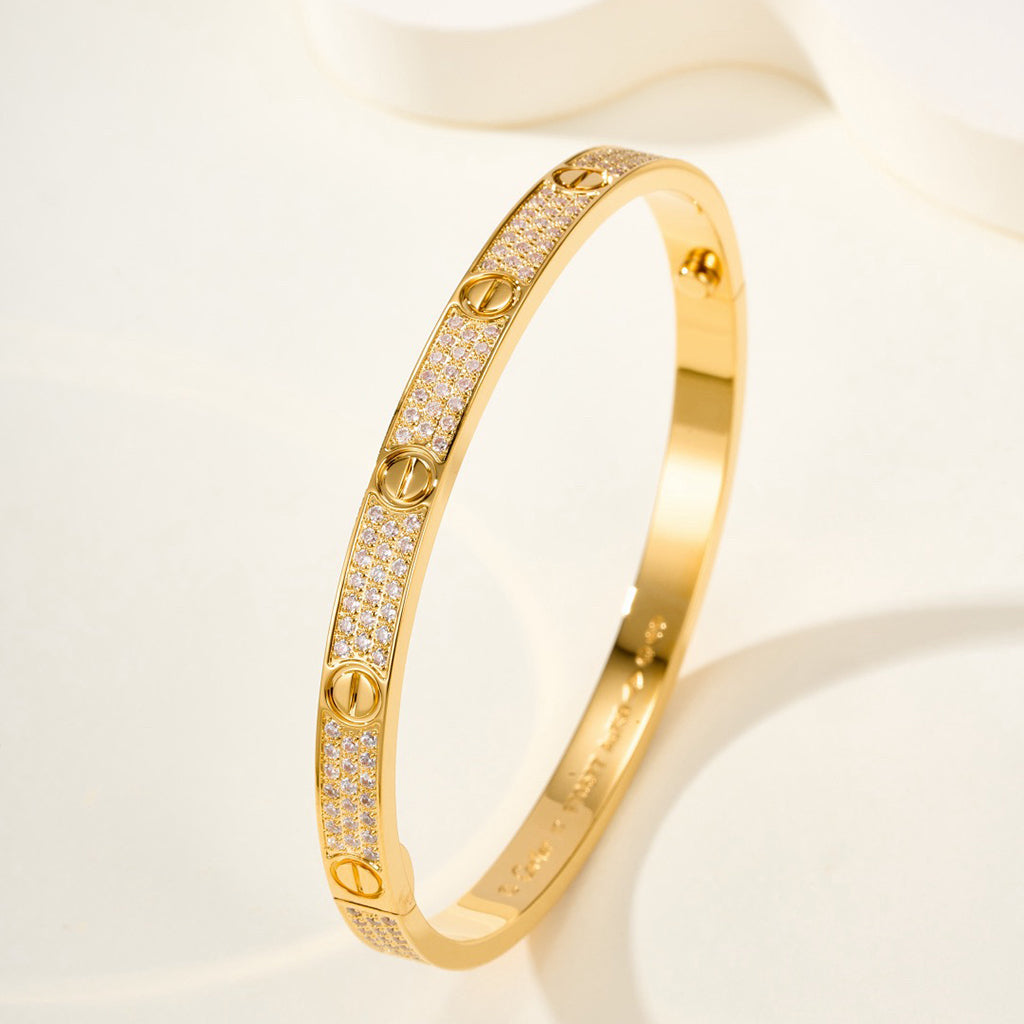 [Luxe Jewelry]LOVE BRACELET 4.8MM DIAMOND-PAVED