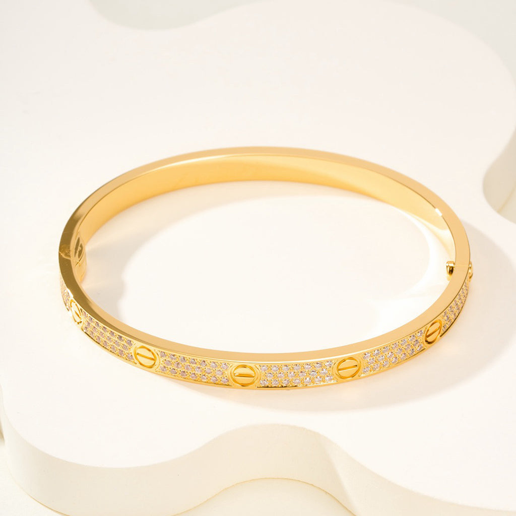 [Luxe Jewelry]LOVE BRACELET 4.8MM DIAMOND-PAVED
