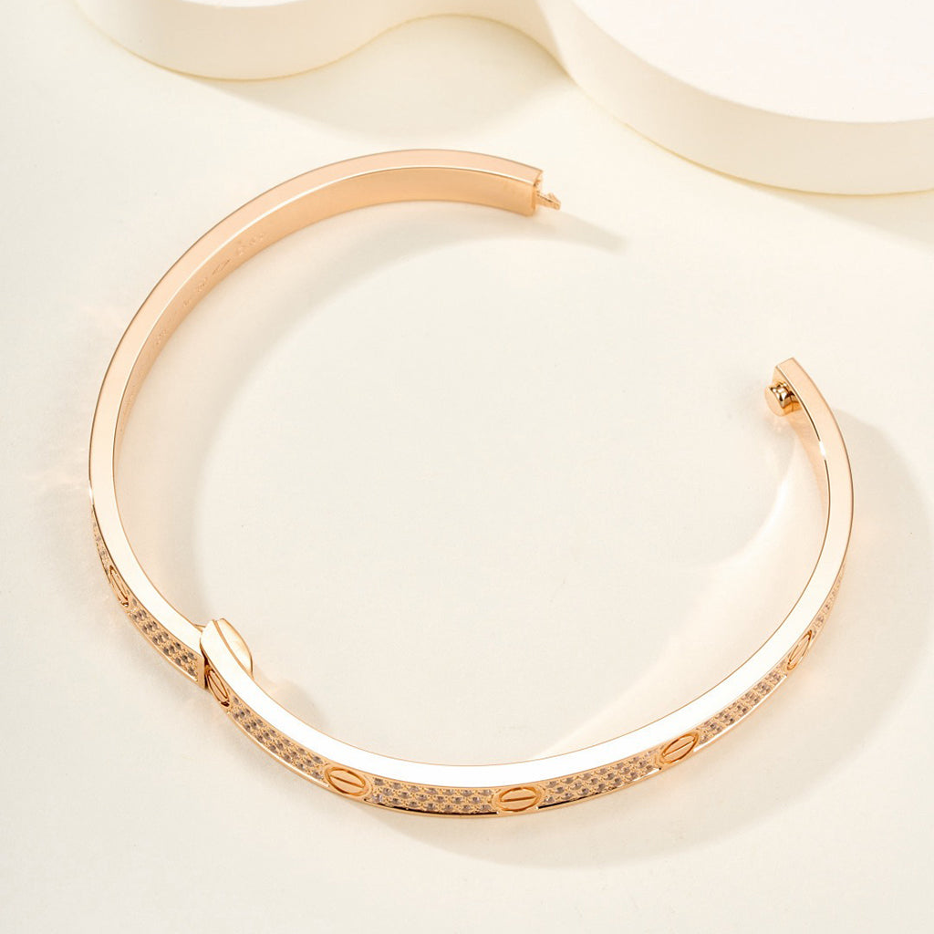 [Luxe Jewelry]LOVE BRACELET 4.8MM DIAMOND-PAVED