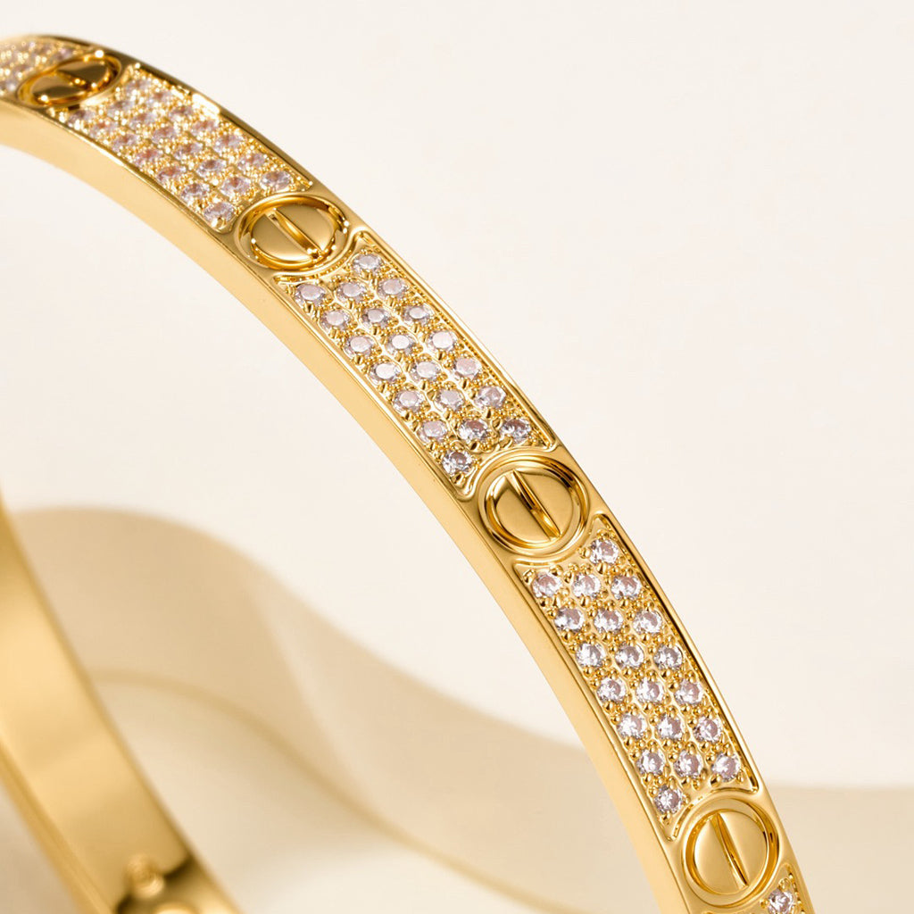 [Luxe Jewelry]LOVE BRACELET 4.8MM DIAMOND-PAVED