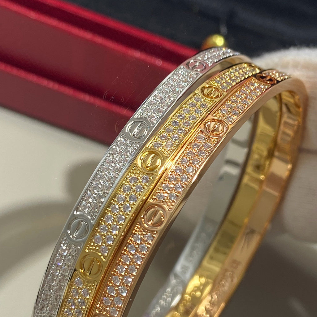 [Luxe Jewelry]LOVE BRACELET 3.65MM DIAMOND-PAVED
