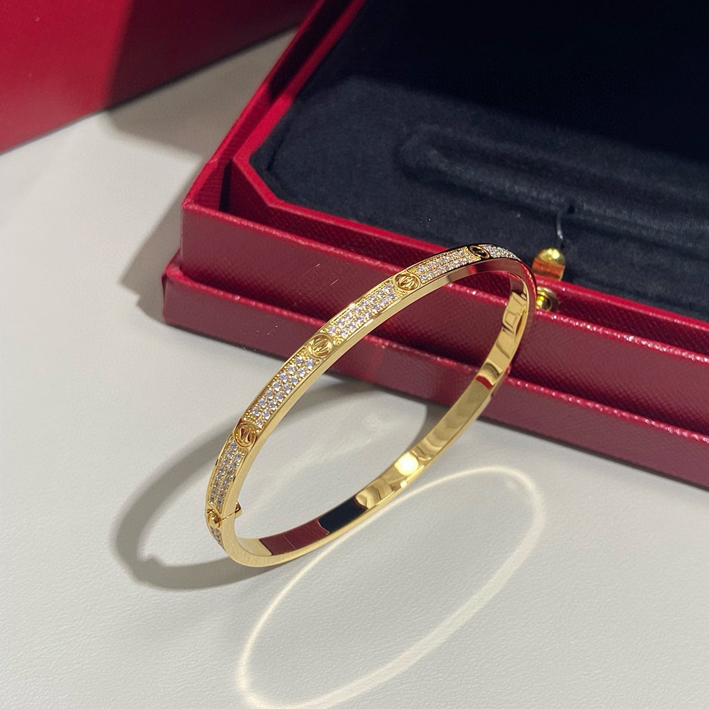 [Luxe Jewelry]LOVE BRACELET 3.65MM DIAMOND-PAVED