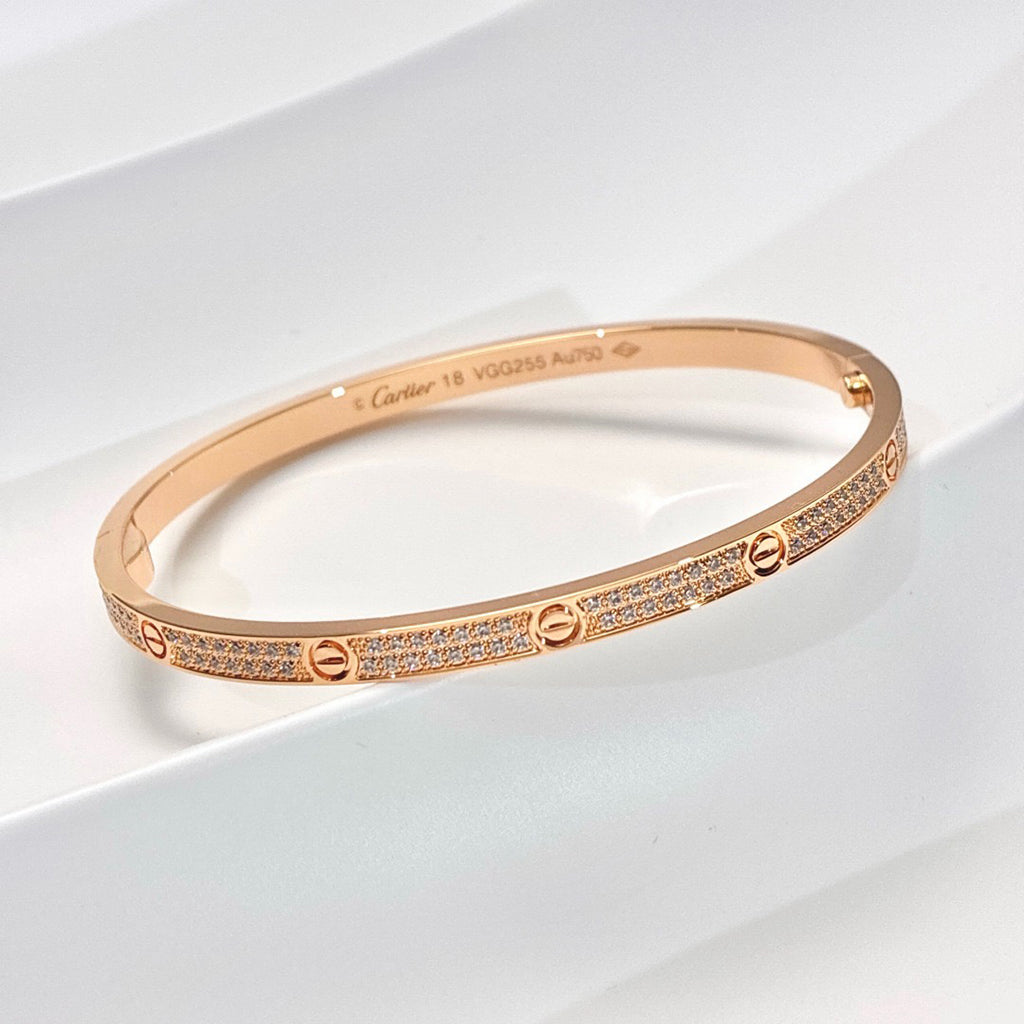 [Luxe Jewelry]LOVE BRACELET 3.65MM DIAMOND-PAVED