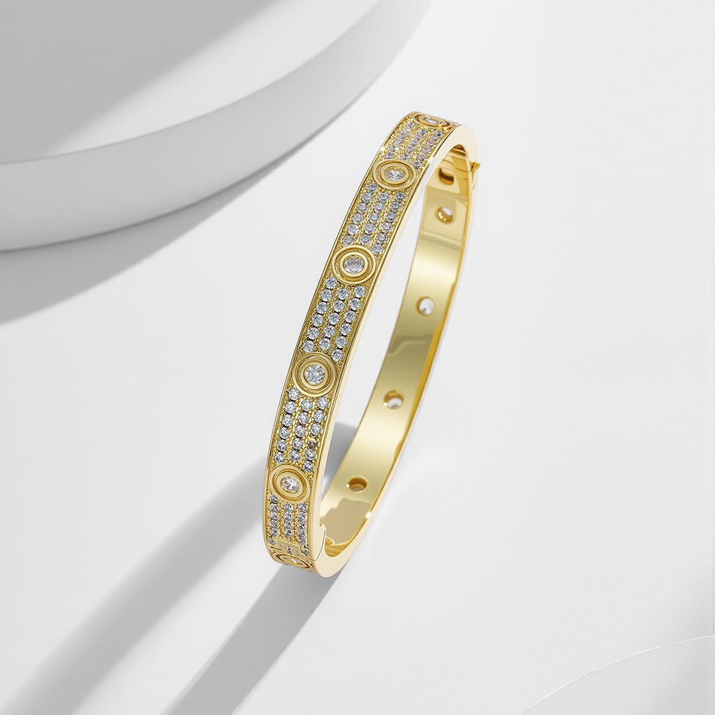 [Luxe Jewelry]LOVE BRACELET 6.1MM DIAMOND-PAVED 10 BIG DIAMONDS