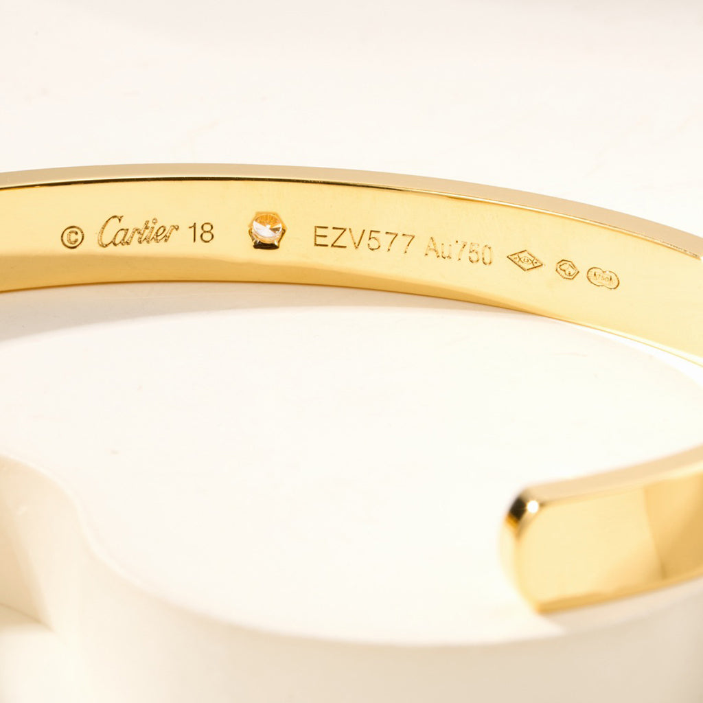 [Luxe Jewelry]LOVE BRACELET 6.1MM 1 DIAMOND OPEN CUFF