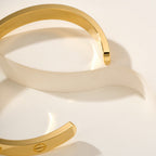 [Luxe Jewelry]LOVE BRACELET 6.1MM 1 DIAMOND OPEN CUFF