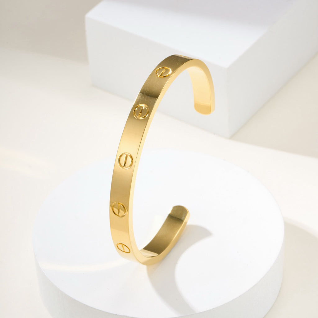 [Luxe Jewelry]LOVE BRACELET 6.1MM OPEN CUFF
