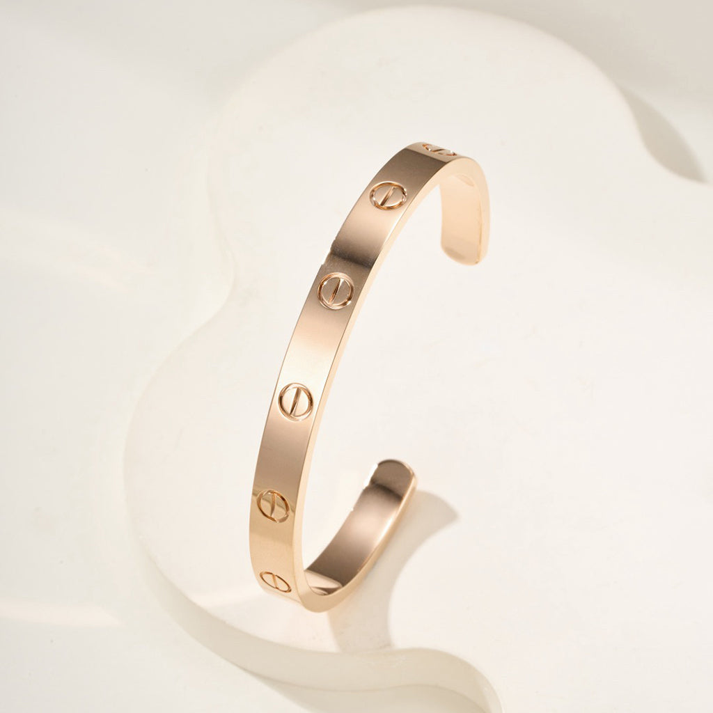 [Luxe Jewelry]LOVE BRACELET 6.1MM OPEN CUFF