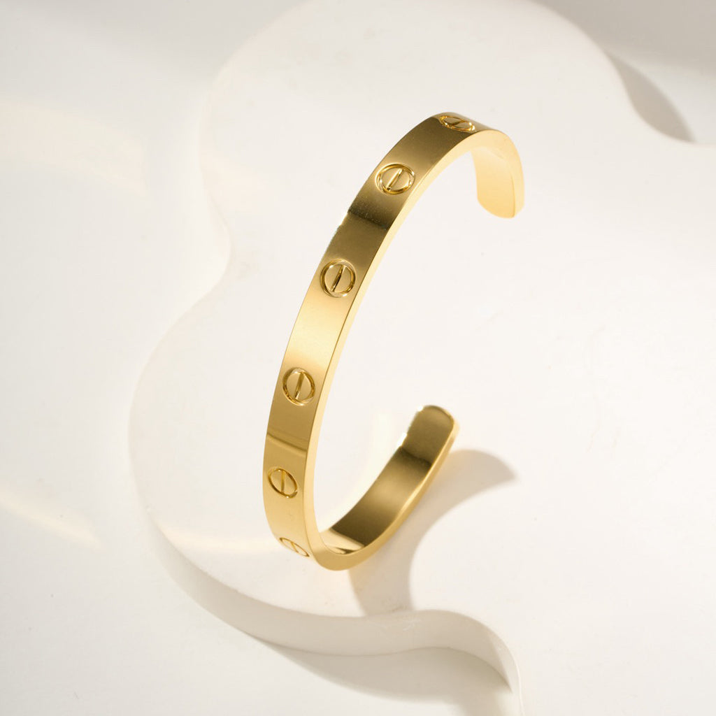 [Luxe Jewelry]LOVE BRACELET 6.1MM OPEN CUFF