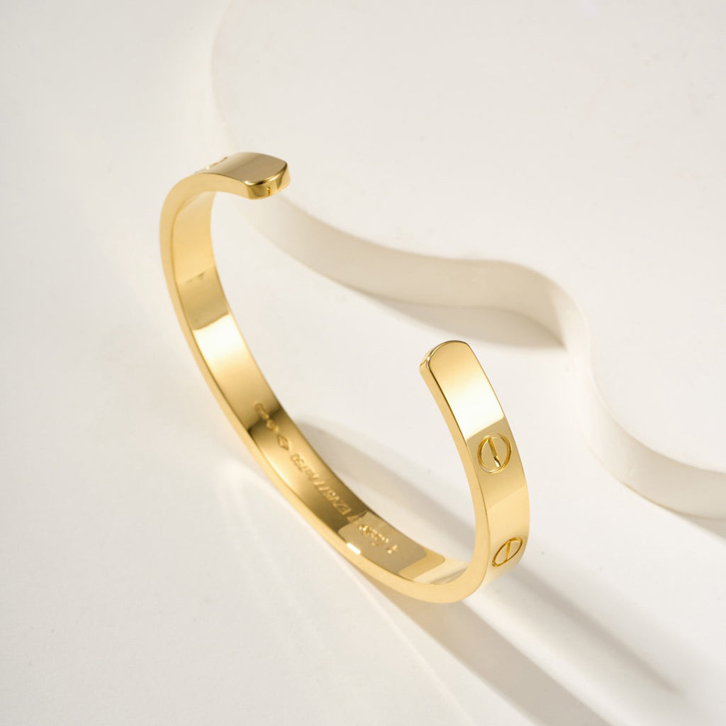 [Luxe Jewelry]LOVE BRACELET 6.1MM OPEN CUFF