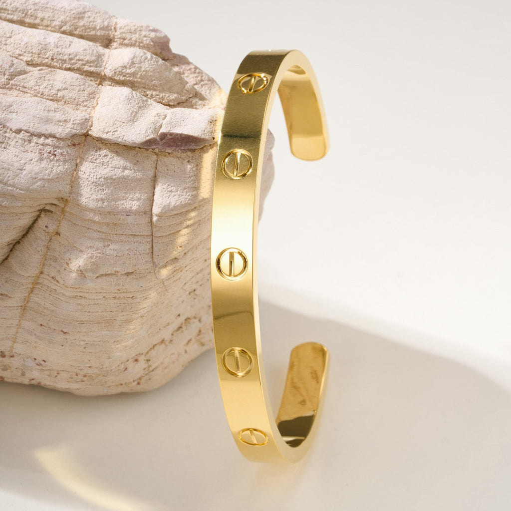 [Luxe Jewelry]LOVE BRACELET 6.1MM OPEN CUFF