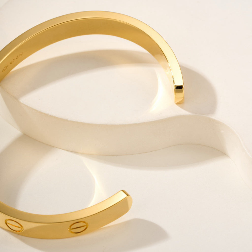 [Luxe Jewelry]LOVE BRACELET 6.1MM OPEN CUFF