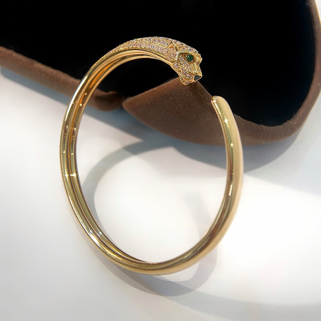 [Luxe Jewelry]PANTHERE HALF DIAMOND OPEN BRACELET
