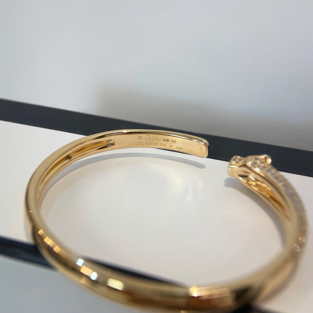 [Luxe Jewelry]PANTHERE HALF DIAMOND OPEN BRACELET