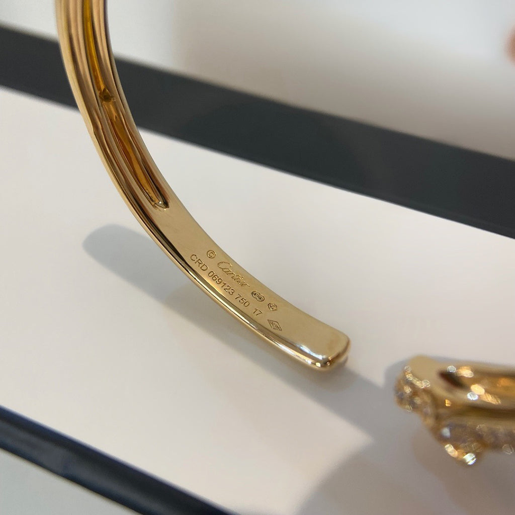 [Luxe Jewelry]PANTHERE HALF DIAMOND OPEN BRACELET