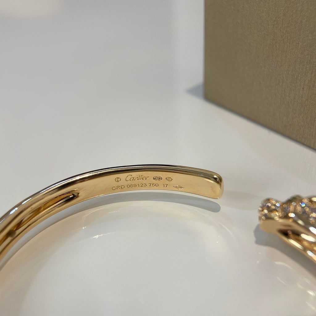 [Luxe Jewelry]PANTHERE HALF DIAMOND OPEN BRACELET