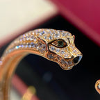 [Luxe Jewelry]PANTHERE HALF DIAMOND OPEN BRACELET