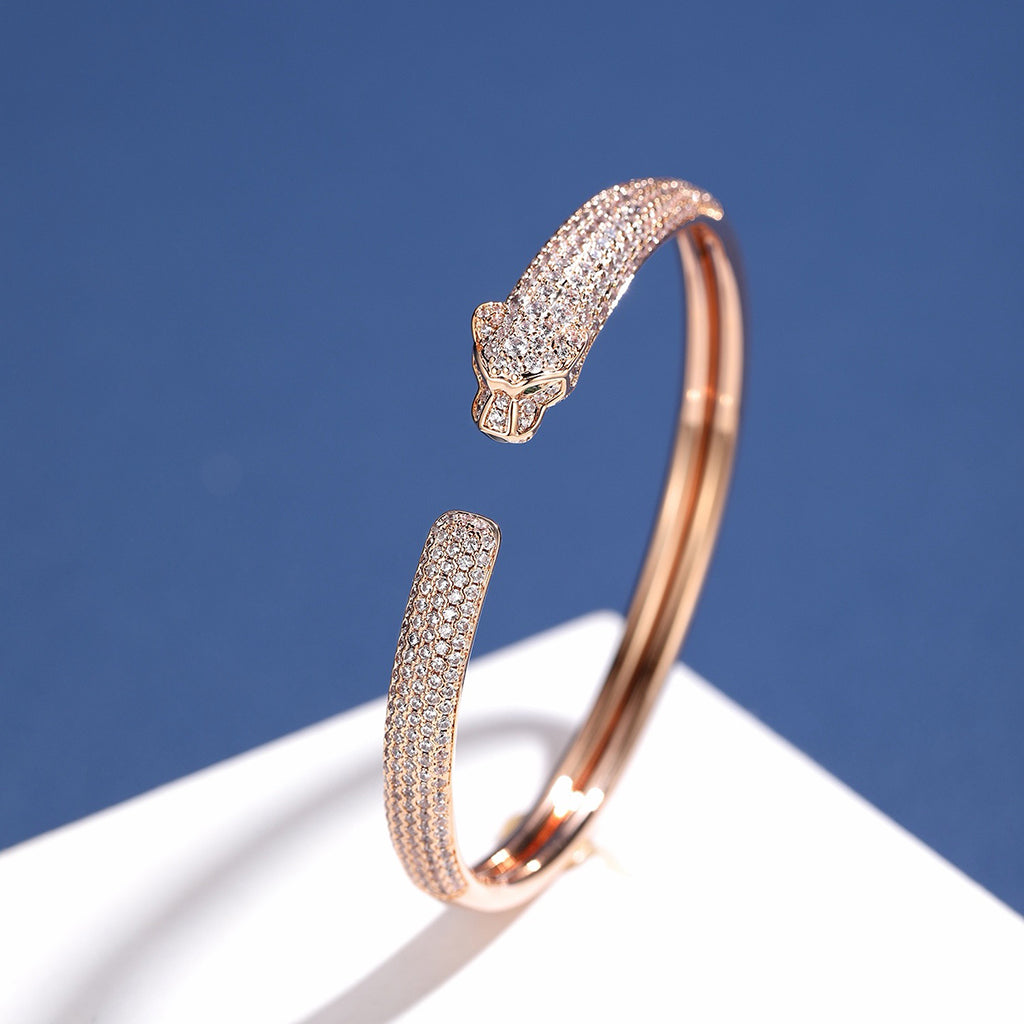 [Luxe Jewelry]PANTHERE FULL DIAMOND OPEN BRACELET