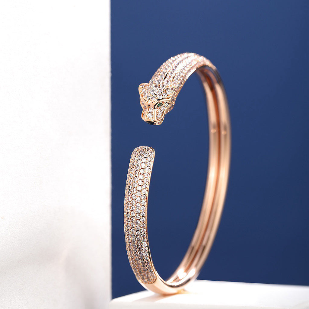 [Luxe Jewelry]PANTHERE FULL DIAMOND OPEN BRACELET