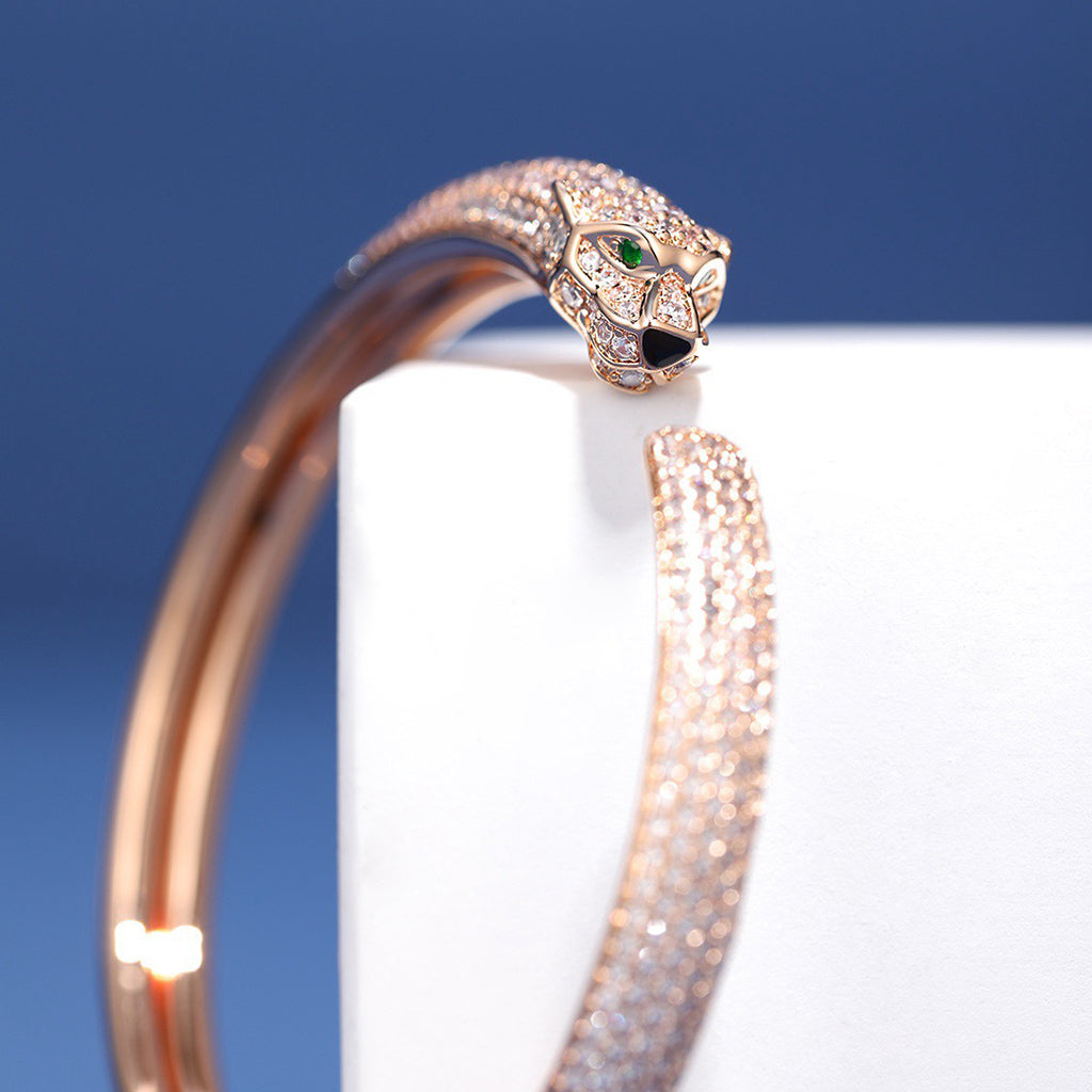 [Luxe Jewelry]PANTHERE FULL DIAMOND OPEN BRACELET