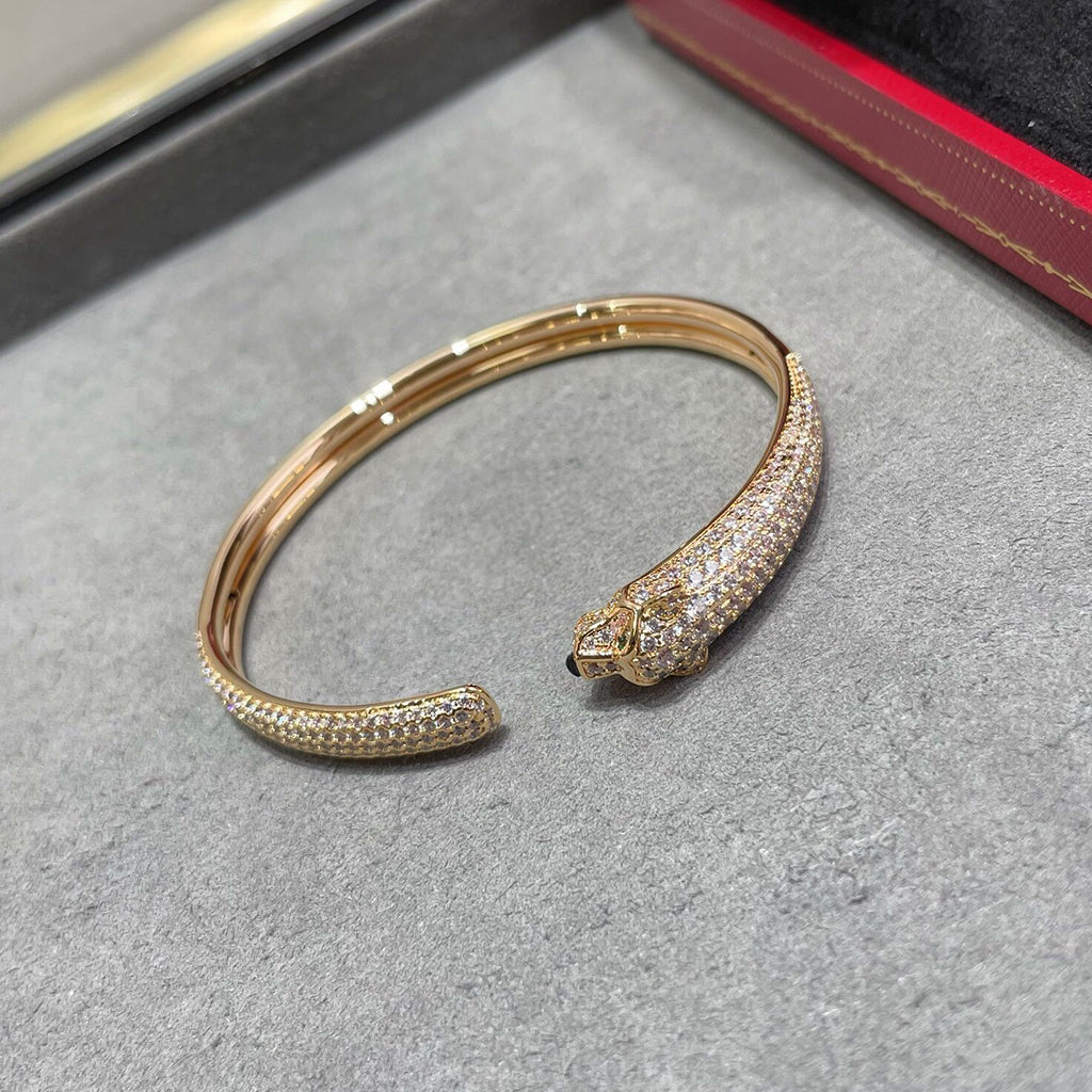 [Luxe Jewelry]PANTHERE FULL DIAMOND OPEN BRACELET