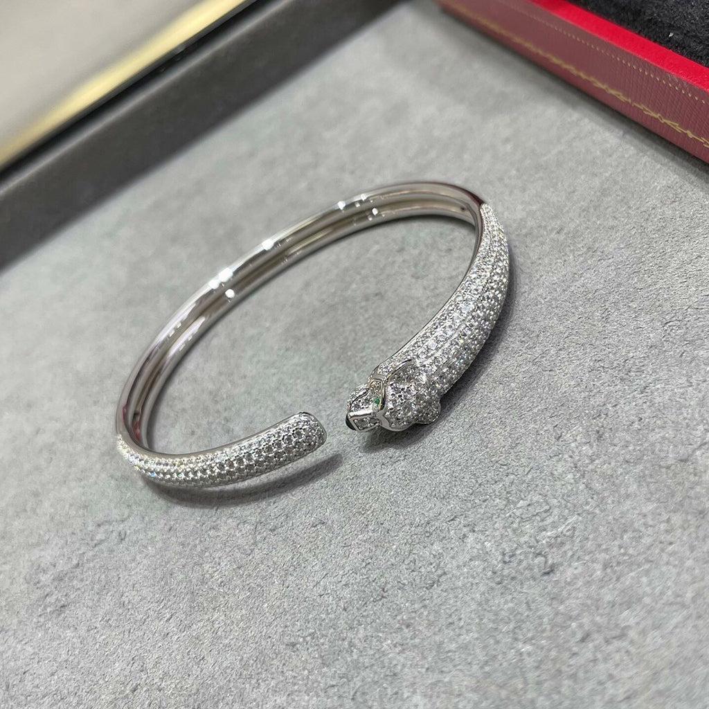 [Luxe Jewelry]PANTHERE FULL DIAMOND OPEN BRACELET