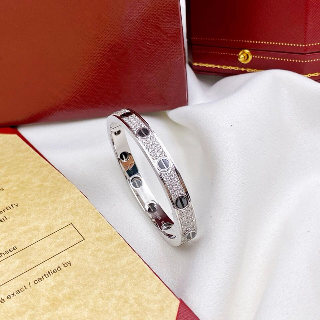 [Luxe Jewelry]LOVE BRACELET 6.1MM DIAMOND-PAVED CERAMIC