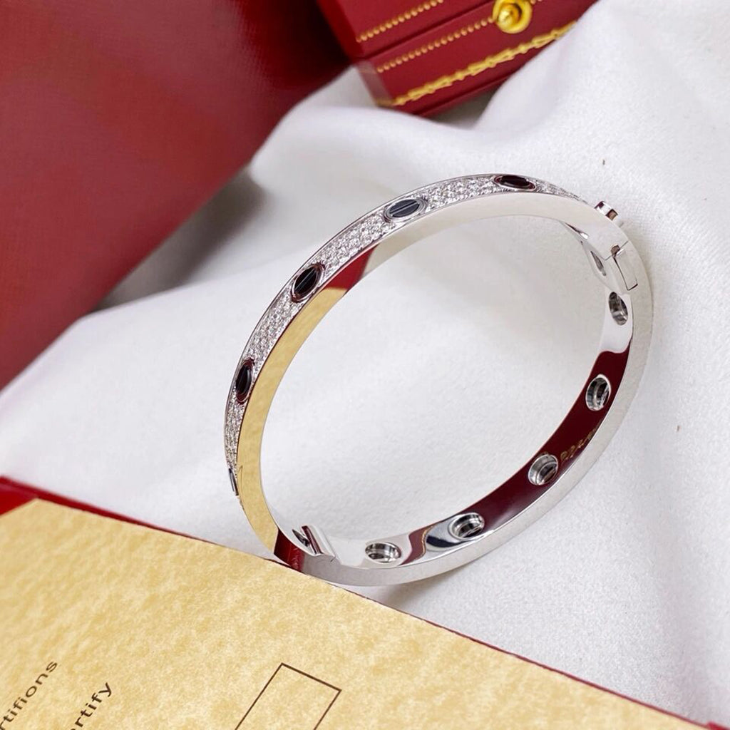 [Luxe Jewelry]LOVE BRACELET 6.1MM DIAMOND-PAVED CERAMIC