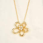 [Luxe JURI]FLOWERLACE NECKLACE 5 DIAMONDS