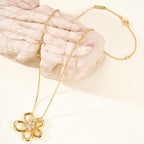 [Luxe JURI]FLOWERLACE NECKLACE 5 DIAMONDS