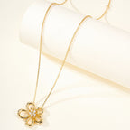 [Luxe JURI]FLOWERLACE NECKLACE 5 DIAMONDS