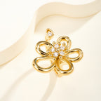 [Luxe JURI]  FLOWERLACE OPEN RING 5 DIAMONDS