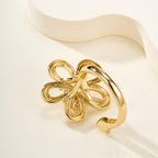 [Luxe JURI]  FLOWERLACE OPEN RING 5 DIAMONDS