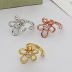 [Luxe JURI]  FLOWERLACE OPEN RING 5 DIAMONDS