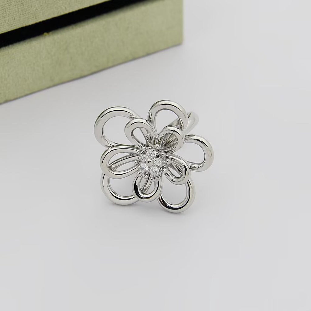 [Luxe JURI] FLOWERLACE RING 5 DIAMONDS