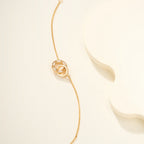 [Luxe Jewelry]LOVE DOUBLE RING FULL DIAMOND BRACELET
