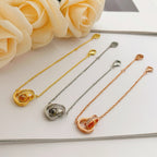 [Luxe Jewelry]LOVE DOUBLE RING HALF DIAMOND BRACELET
