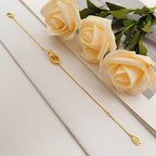 [Luxe Jewelry]LOVE DOUBLE RING HALF DIAMOND BRACELET