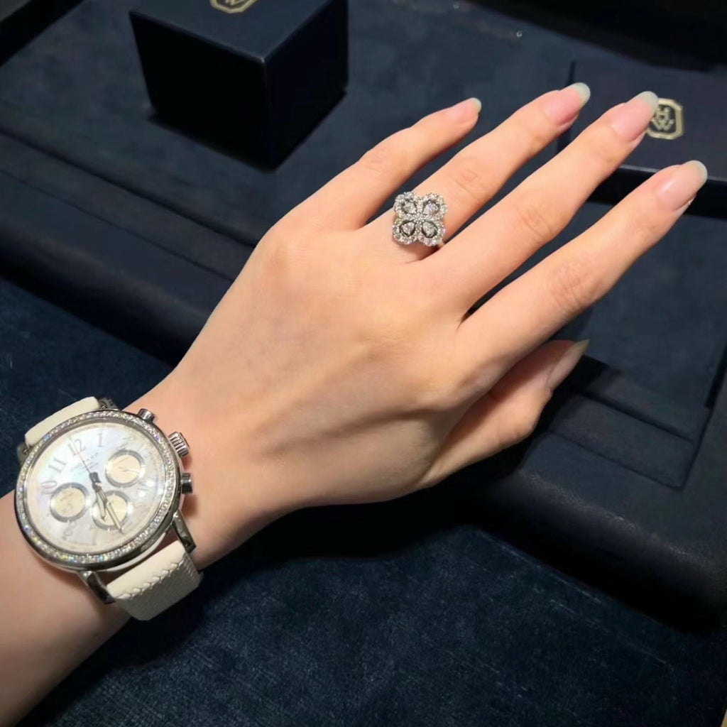 [Luxe]ループリング フルモチーフ ダイヤモンド 16MM シルバー