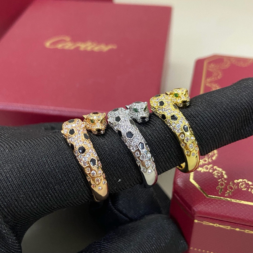 [Luxe Jewelry]PANTHERE DOUBLE HEADED FULL DIAMOND  RING