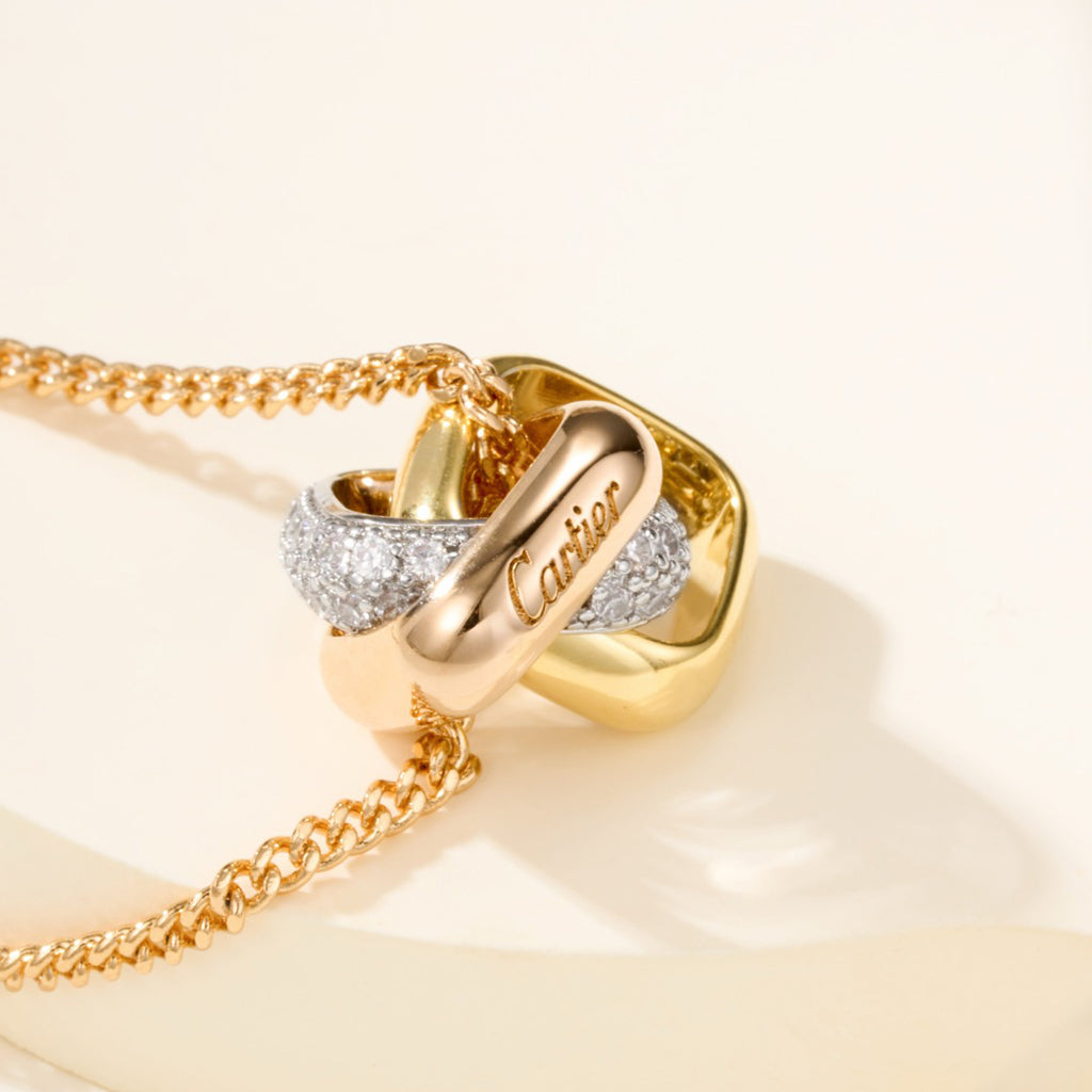[Luxe Jewelry]TRINITY CUSHION NECKLACE COLLECTION