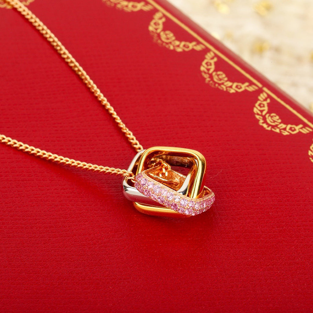 [Luxe Jewelry]TRINITY CUSHION NECKLACE COLLECTION