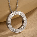[Luxe Jewelry]LOVE NECKLACE 16MM  FULL DIAMOND